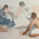 Les exilés, huile sur toile, 90x130cm.